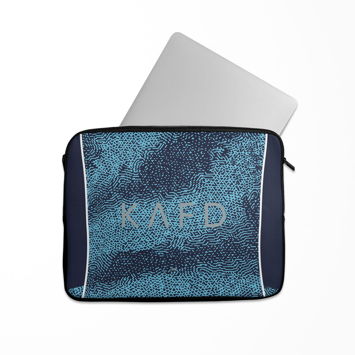 Laptop sleeve with the Al-Nassr 2025-26 Away football shirt design by RIPA Football