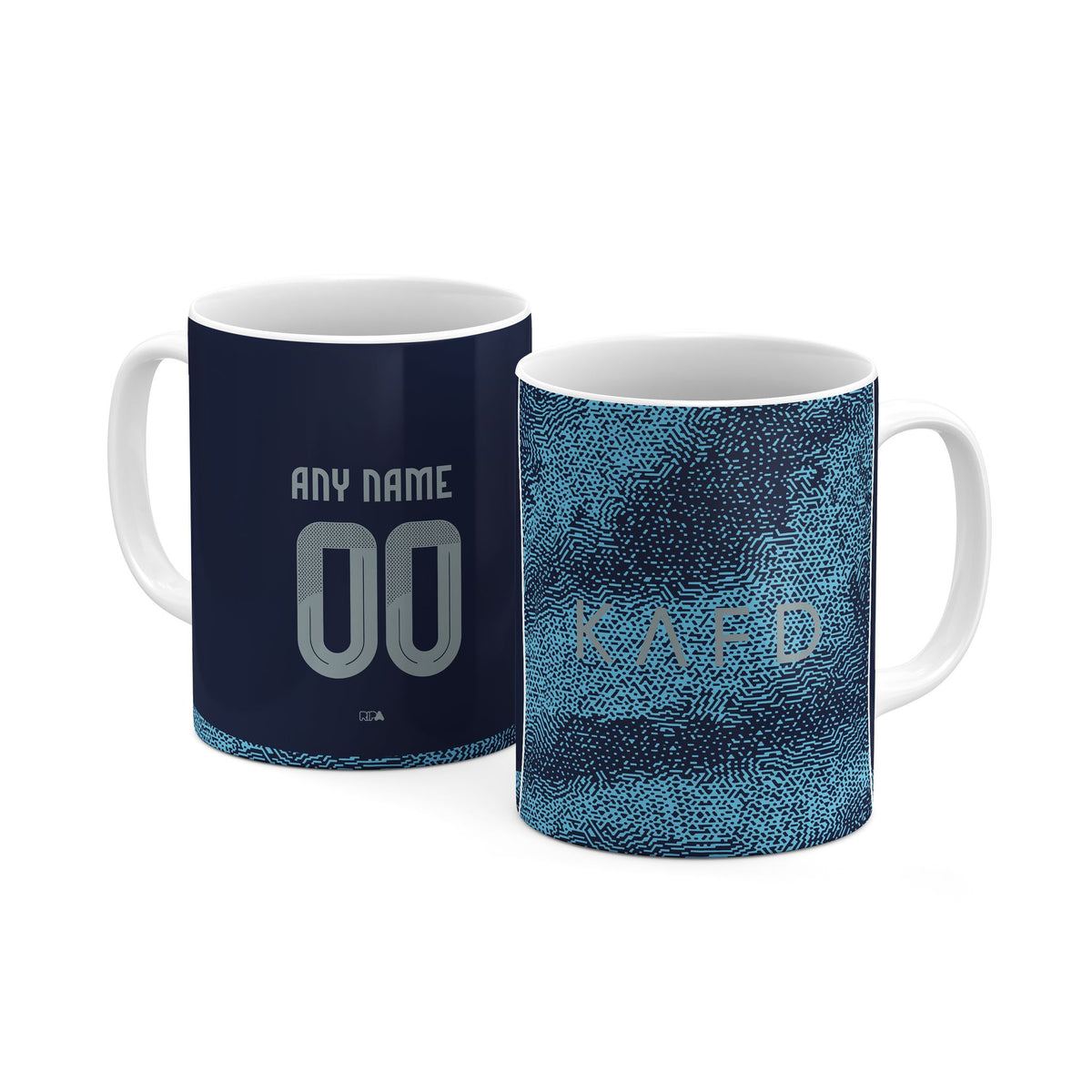 Mug with the Al-Nassr 2025-26 Away football shirt design by RIPA Football