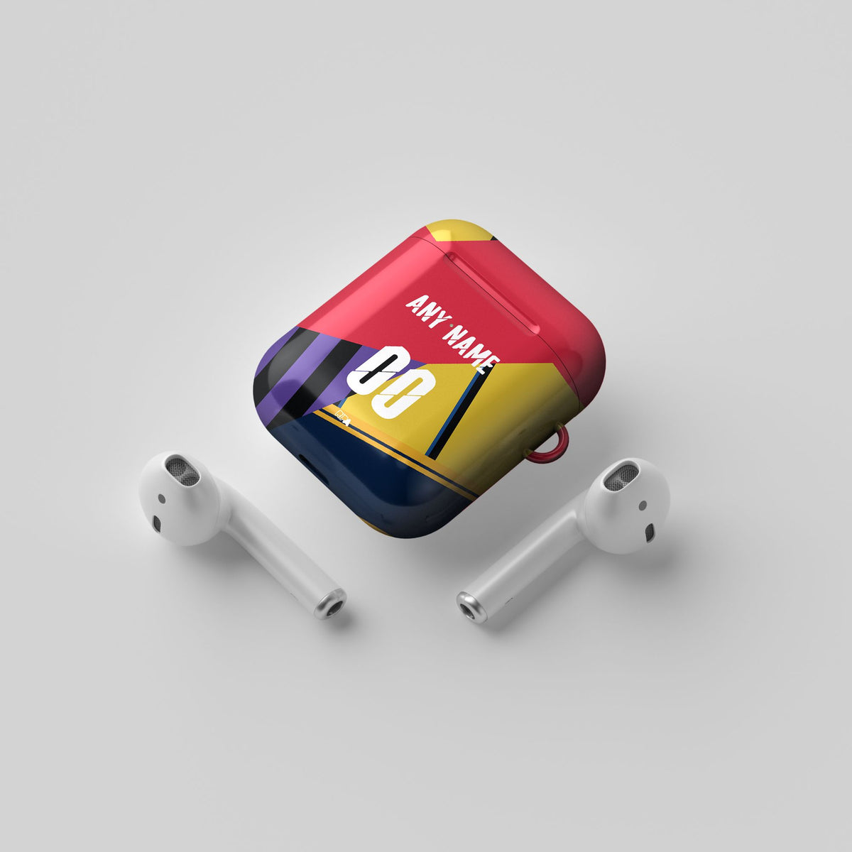 AirPods case with the Arsenal 2014 Commemorative football shirt design by RIPA Football