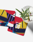 Coaster with the Arsenal 2014 Commemorative football shirt design by RIPA Football