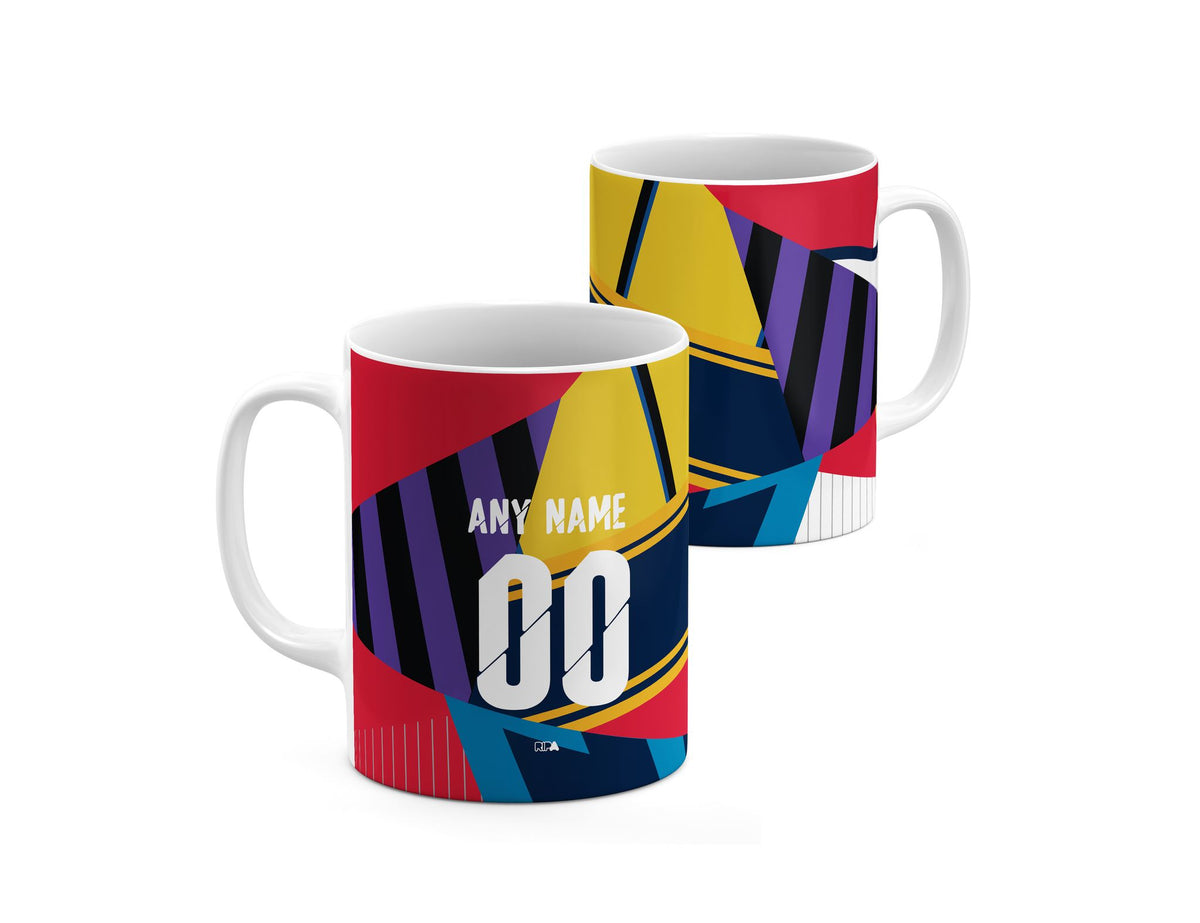 Mug with the Arsenal 2014 Commemorative football shirt design by RIPA Football