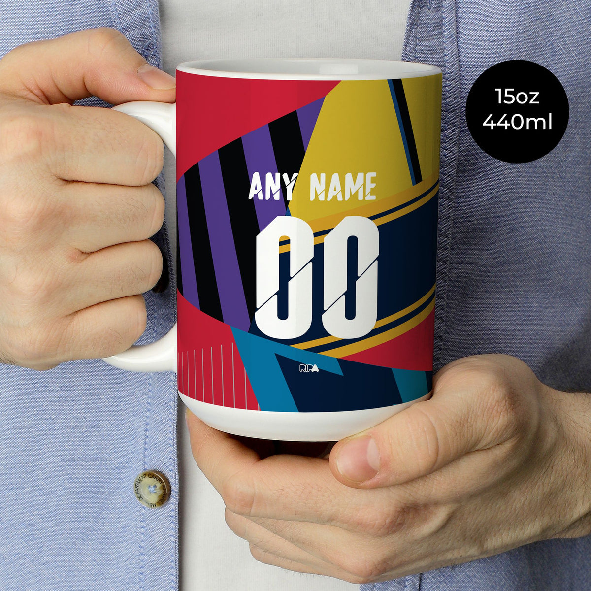 Mug with the Arsenal 2014 Commemorative football shirt design by RIPA Football