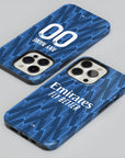 Phone case with the Arsenal 2025-26 Away football shirt design by RIPA Football