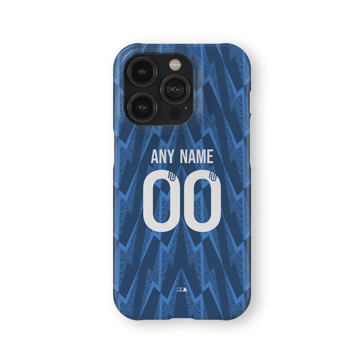 Phone case with the Arsenal 2025-26 Away football shirt design by RIPA Football