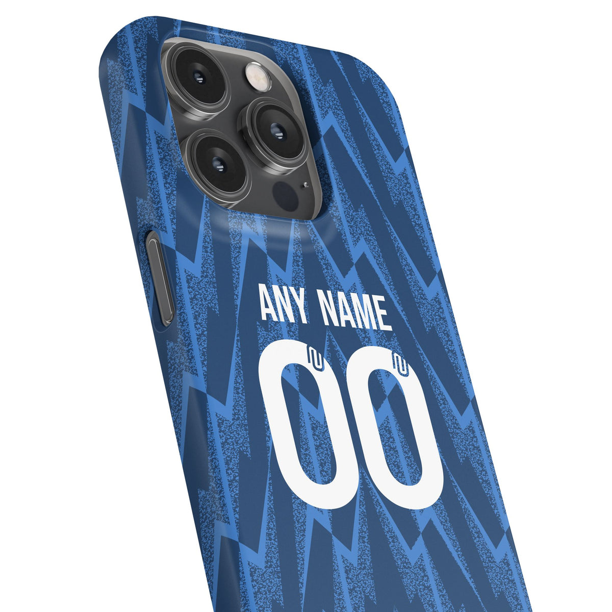 Phone case with the Arsenal 2025-26 Away football shirt design by RIPA Football
