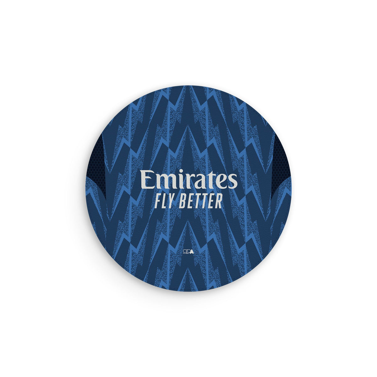 Mouse pad with the Arsenal 2025-26 Away football shirt design by RIPA Football
