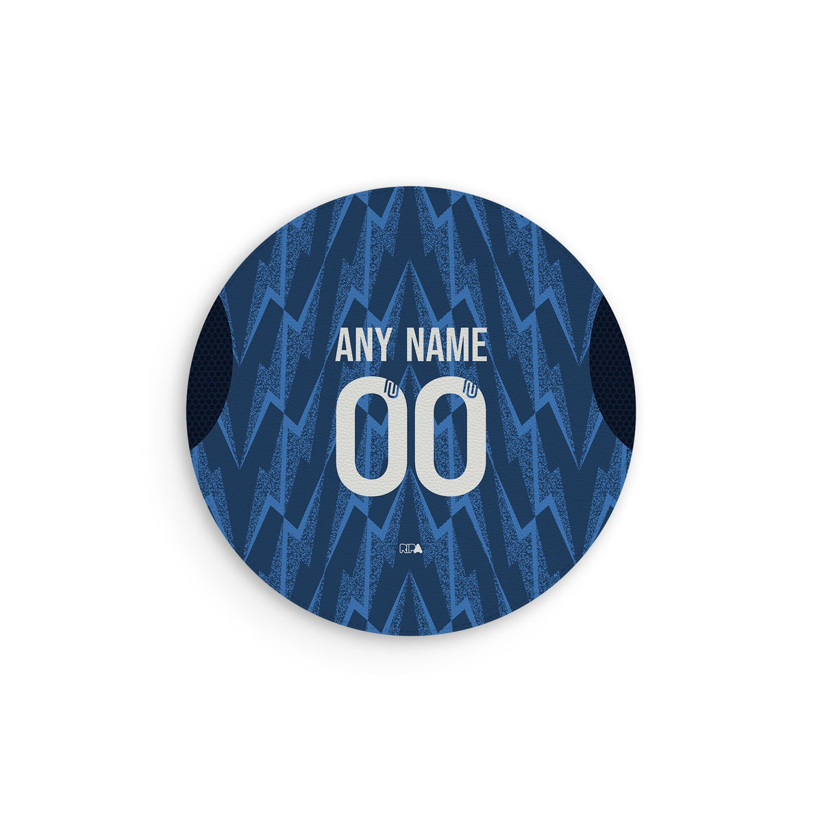Mouse pad with the Arsenal 2025-26 Away football shirt design by RIPA Football