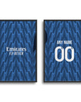 Print with the Arsenal 2025-26 Away football shirt design by RIPA Football