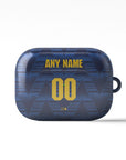 AirPods case with the Arsenal 2026-27 Away football shirt design by RIPA Football
