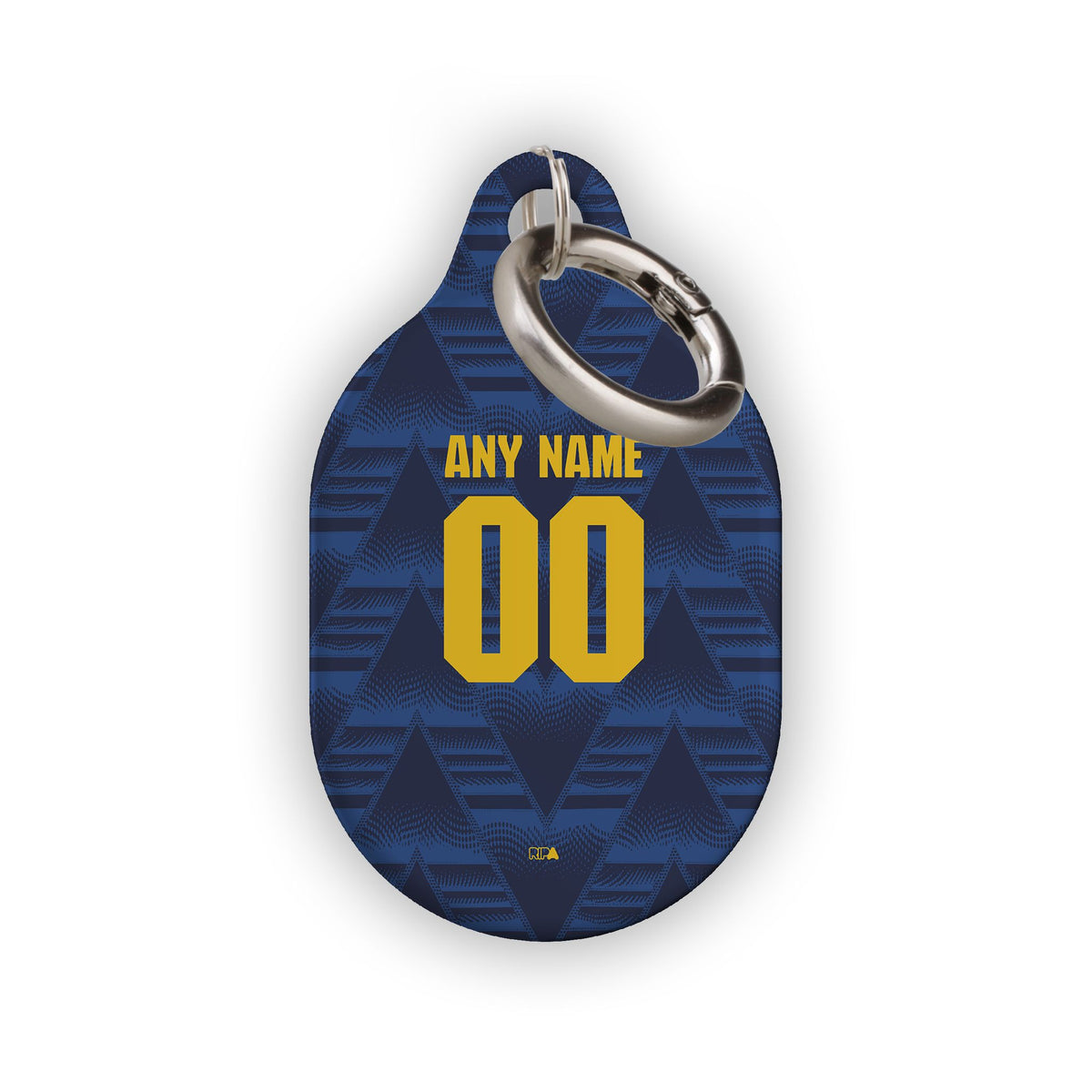 AirTag holder with the Arsenal 2026-27 Away football shirt design by RIPA Football