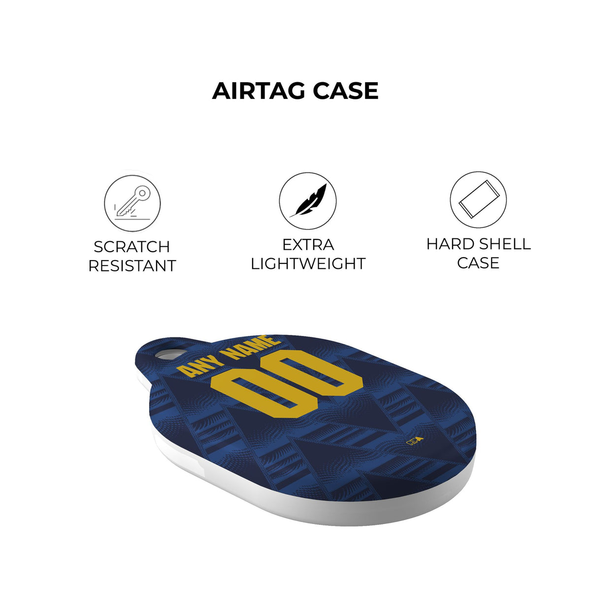 AirTag holder with the Arsenal 2026-27 Away football shirt design by RIPA Football