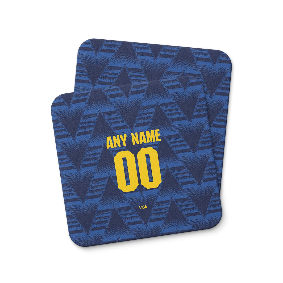 Coaster with the Arsenal 2026-27 Away football shirt design by RIPA Football
