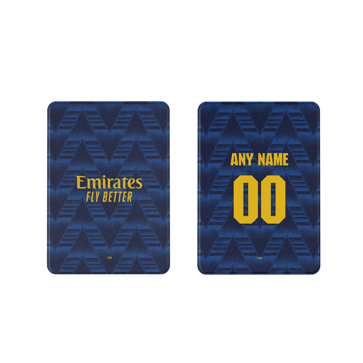 iPad case with the Arsenal 2026-27 Away football shirt design by RIPA Football
