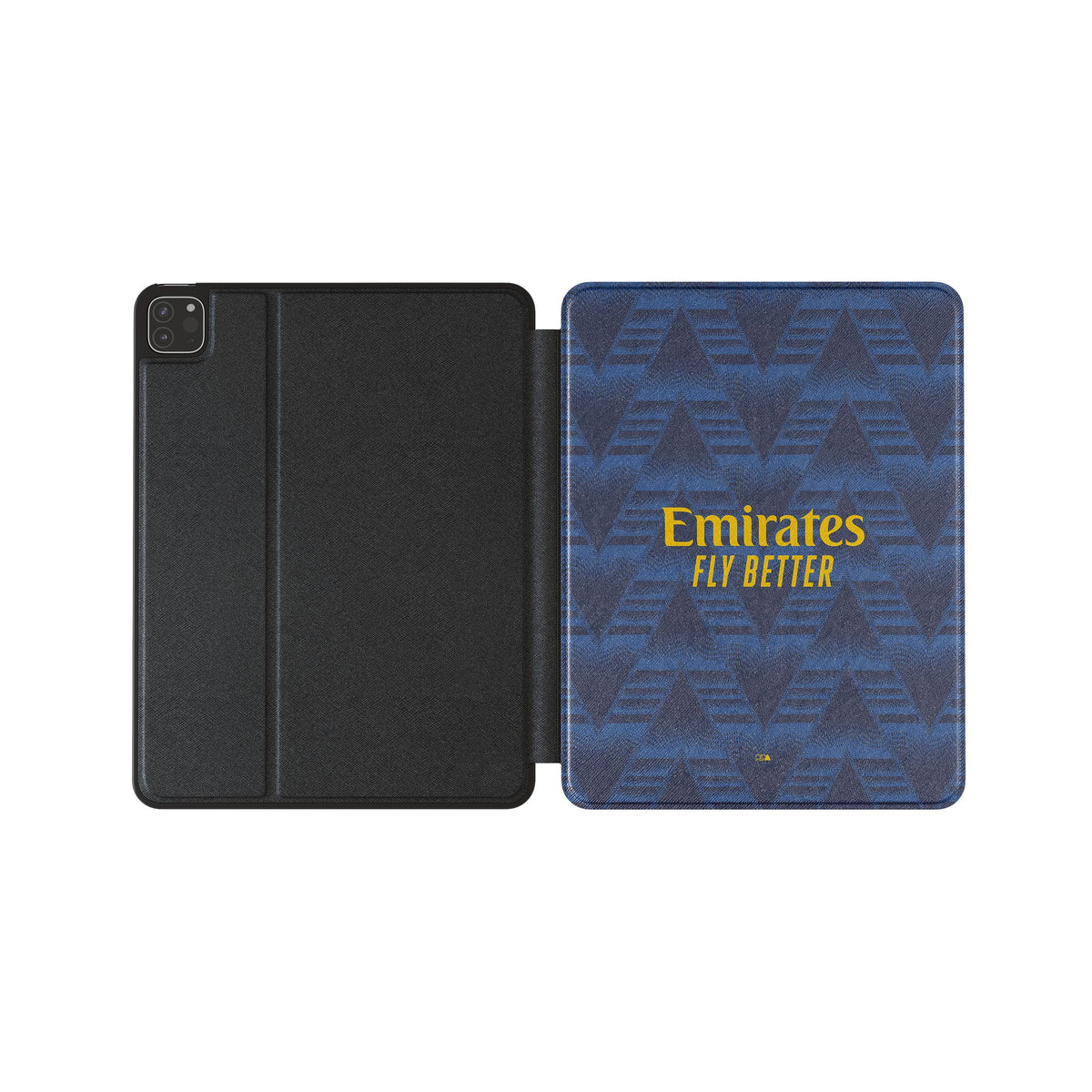 iPad case with the Arsenal 2026-27 Away football shirt design by RIPA Football