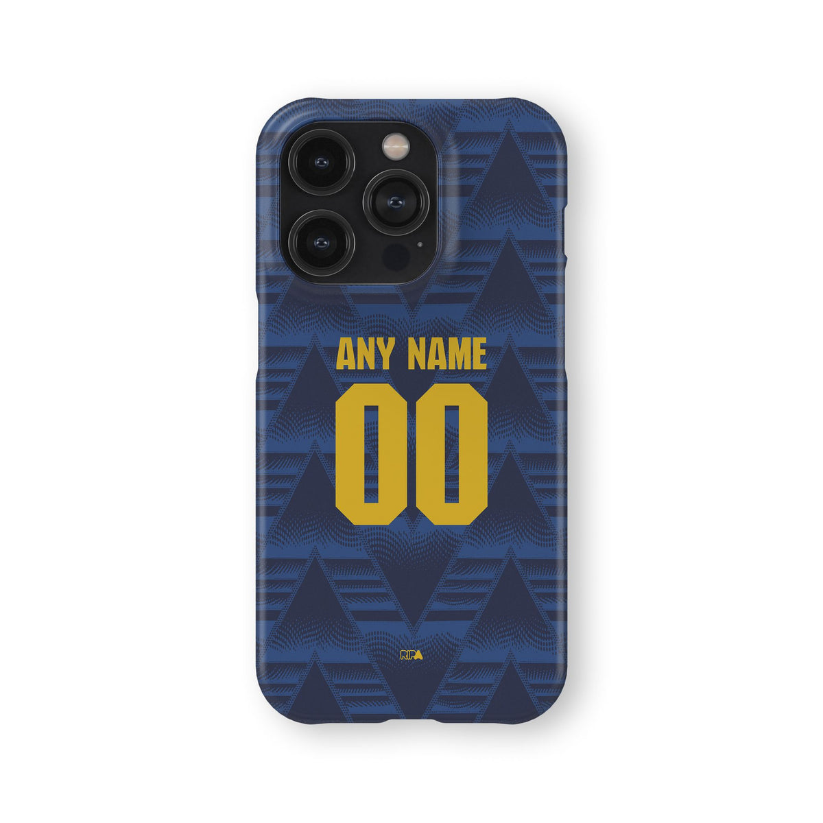 Phone case with the Arsenal 2026-27 Away football shirt design by RIPA Football