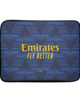 Laptop sleeve with the Arsenal 2026-27 Away football shirt design by RIPA Football