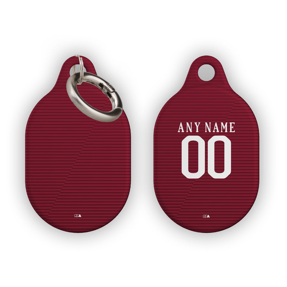 AirTag holder with the Roma 2016-17 Home football shirt design by RIPA Football