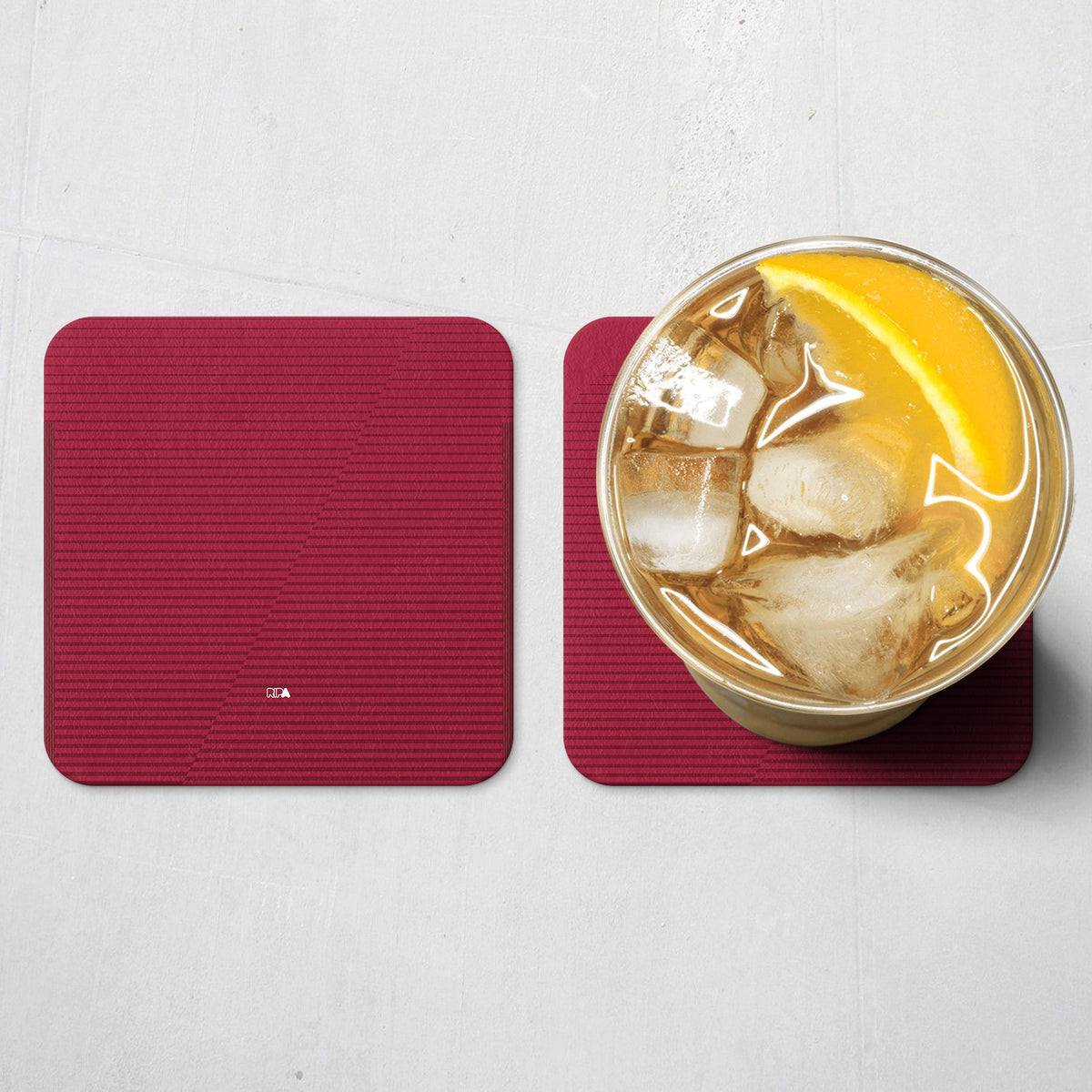 Coaster with the Roma 2016-17 Home football shirt design by RIPA Football