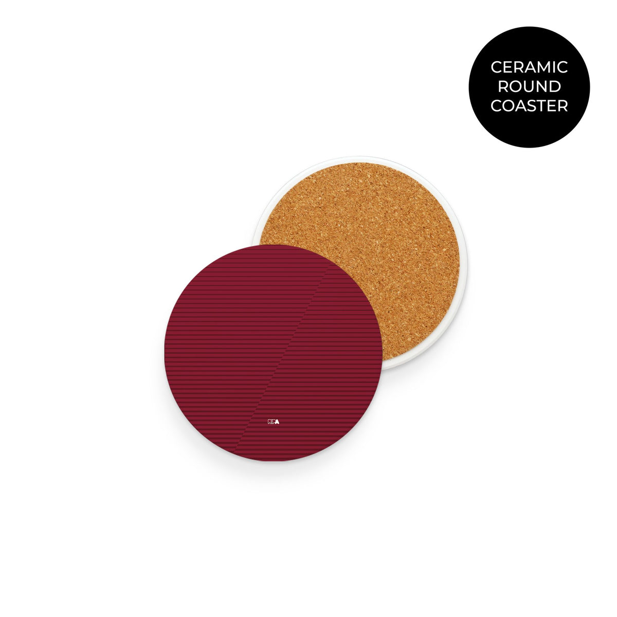 Coaster with the Roma 2016-17 Home football shirt design by RIPA Football