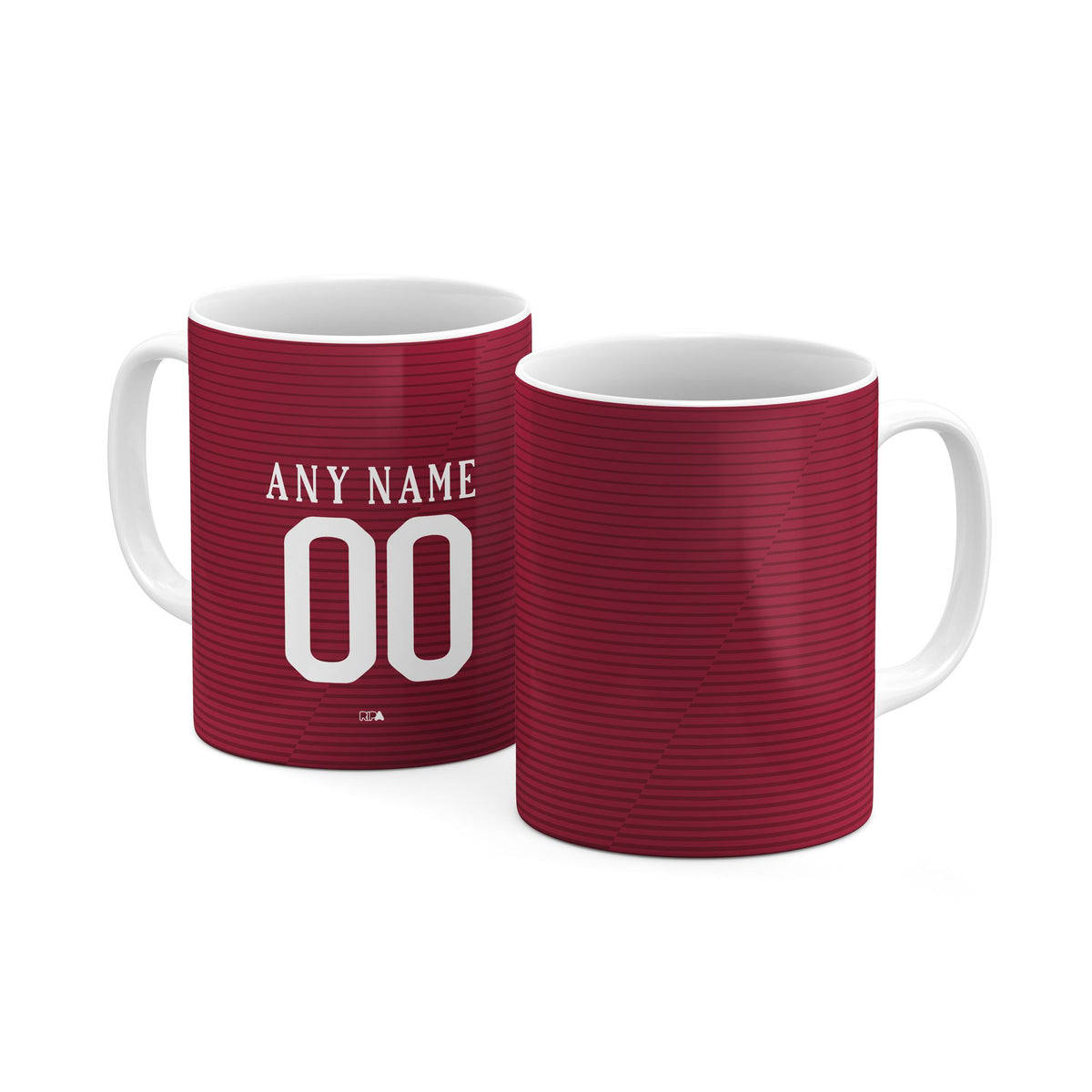 Mug with the Roma 2016-17 Home football shirt design by RIPA Football