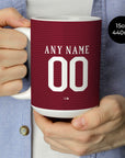 Mug with the Roma 2016-17 Home football shirt design by RIPA Football