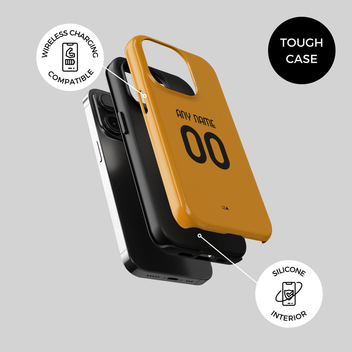Phone case with the Roma 2025-26 Away football shirt design by RIPA Football