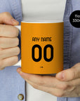 Mug with the Roma 2025-26 Away football shirt design by RIPA Football
