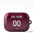 AirPods case with the Aston Villa 2025-26 Home football shirt design by RIPA Football