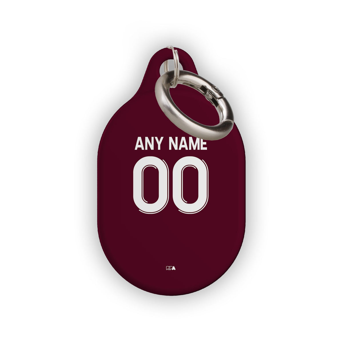 AirTag holder with the Aston Villa 2025-26 Home football shirt design by RIPA Football