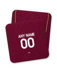 Coaster with the Aston Villa 2025-26 Home football shirt design by RIPA Football