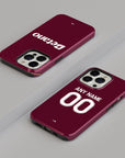 Phone case with the Aston Villa 2025-26 Home football shirt design by RIPA Football