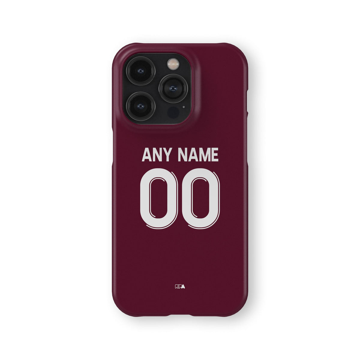 Phone case with the Aston Villa 2025-26 Home football shirt design by RIPA Football