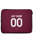 Laptop sleeve with the Aston Villa 2025-26 Home football shirt design by RIPA Football
