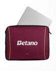 Laptop sleeve with the Aston Villa 2025-26 Home football shirt design by RIPA Football
