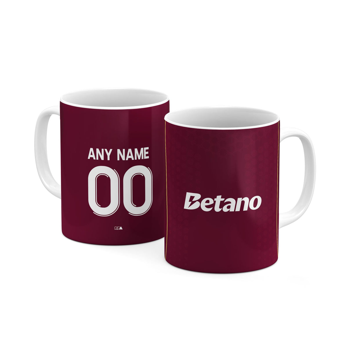 Mug with the Aston Villa 2025-26 Home football shirt design by RIPA Football