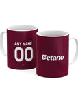 Mug with the Aston Villa 2025-26 Home football shirt design by RIPA Football