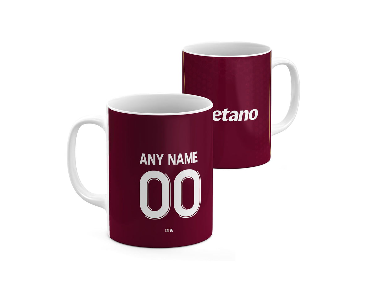 Mug with the Aston Villa 2025-26 Home football shirt design by RIPA Football