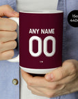 Mug with the Aston Villa 2025-26 Home football shirt design by RIPA Football