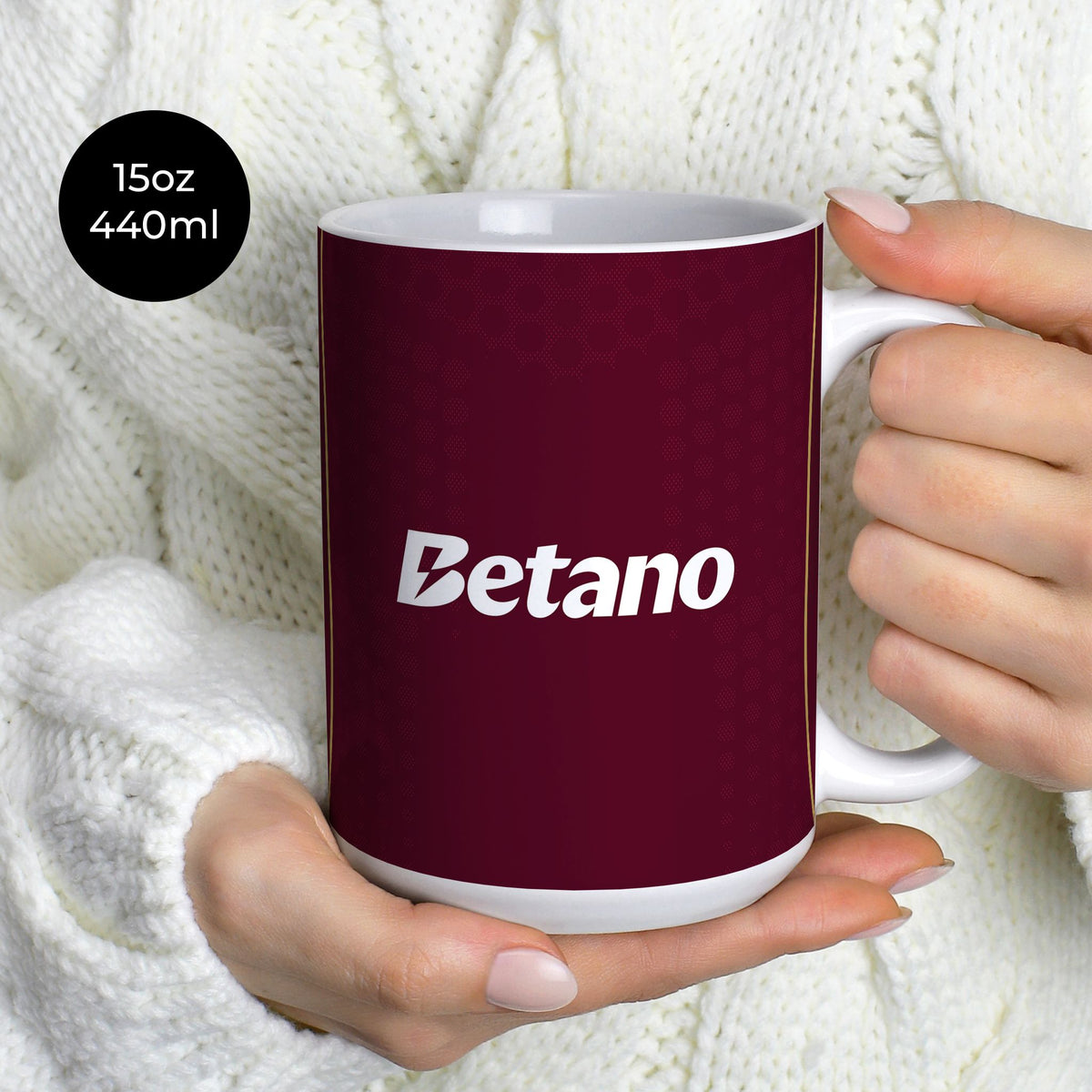 Mug with the Aston Villa 2025-26 Home football shirt design by RIPA Football