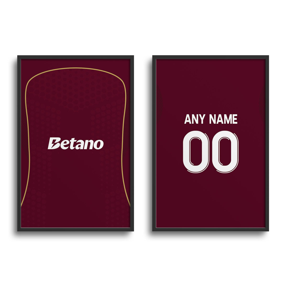 Print with the Aston Villa 2025-26 Home football shirt design by RIPA Football