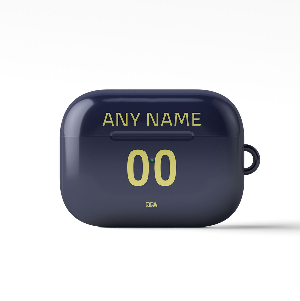 AirPods case with the Atlético Madrid 2025-26 Prematch football shirt design by RIPA Football
