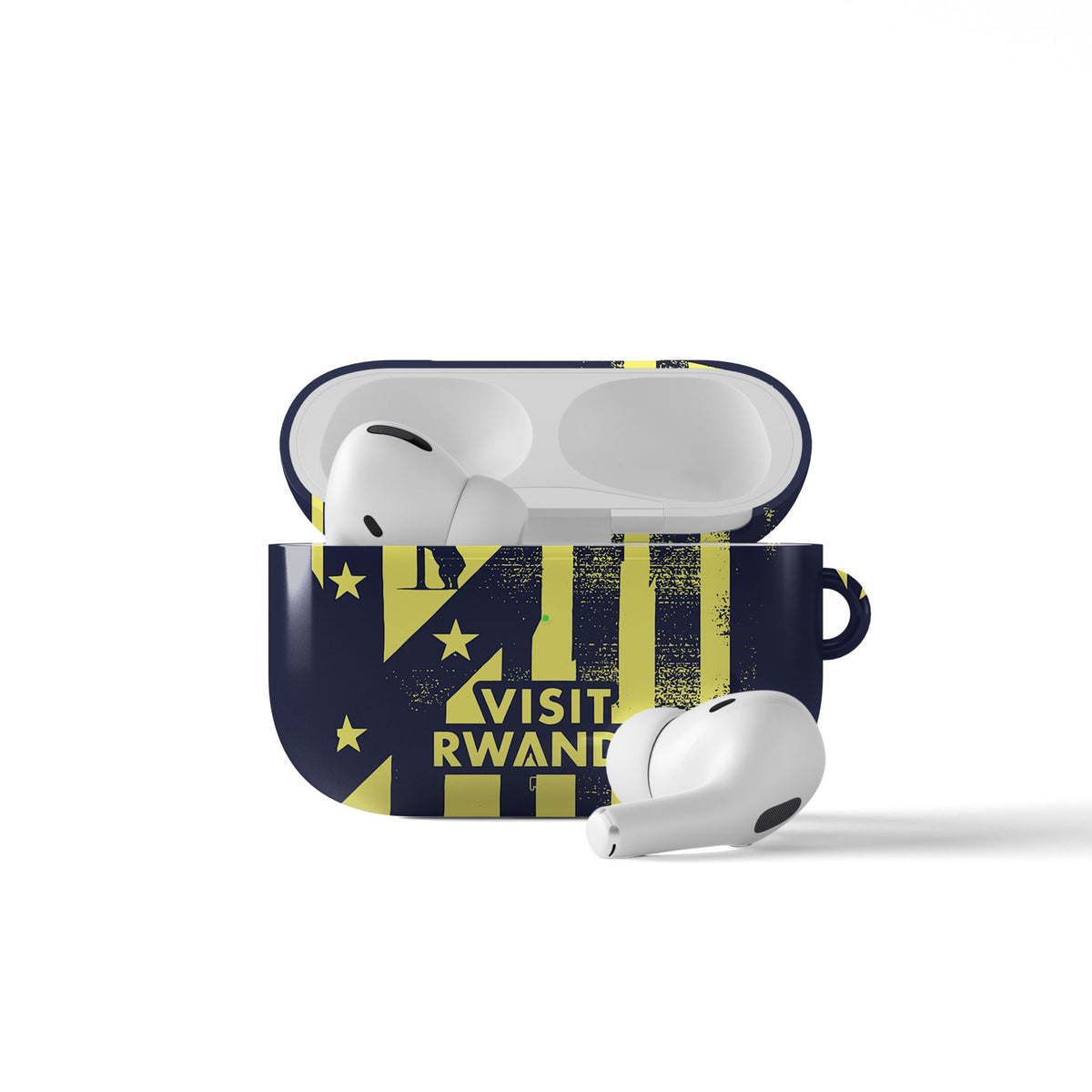 AirPods case with the Atlético Madrid 2025-26 Prematch football shirt design by RIPA Football
