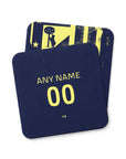 Coaster with the Atlético Madrid 2025-26 Prematch football shirt design by RIPA Football