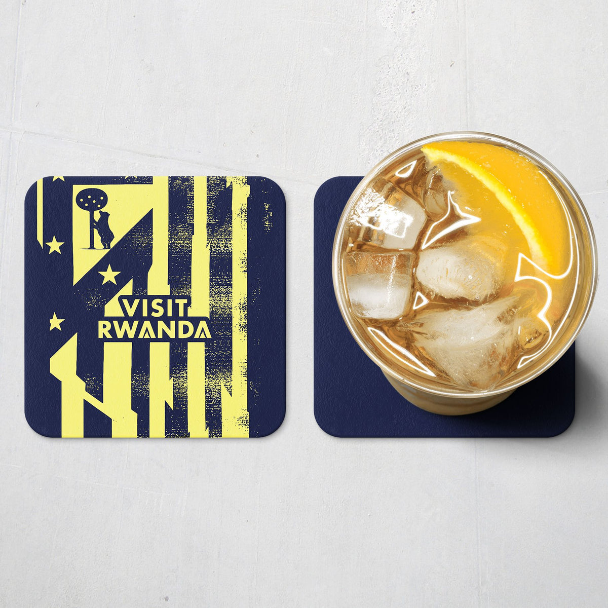 Coaster with the Atlético Madrid 2025-26 Prematch football shirt design by RIPA Football