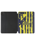 iPad case with the Atlético Madrid 2025-26 Prematch football shirt design by RIPA Football