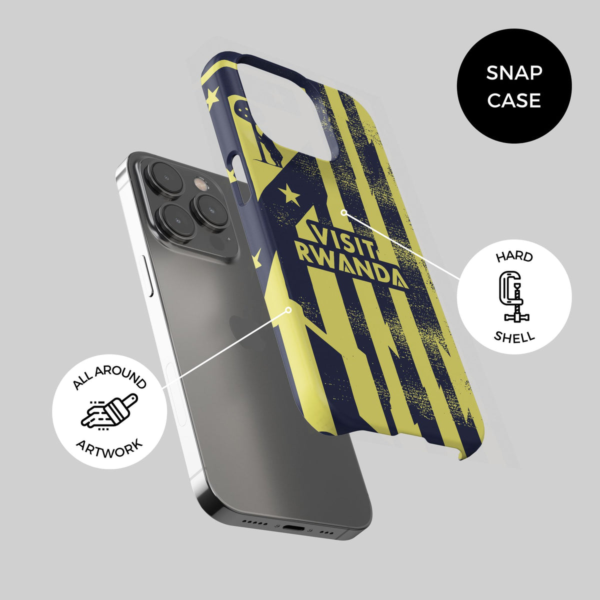 Phone case with the Atlético Madrid 2025-26 Prematch football shirt design by RIPA Football