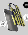 Phone case with the Atlético Madrid 2025-26 Prematch football shirt design by RIPA Football