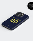 Phone case with the Atlético Madrid 2025-26 Prematch football shirt design by RIPA Football