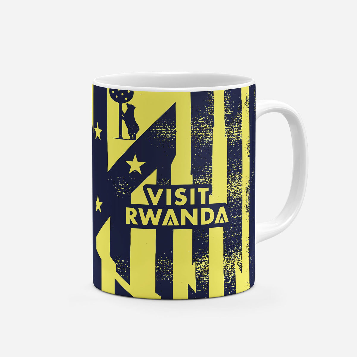 Mug with the Atlético Madrid 2025-26 Prematch football shirt design by RIPA Football