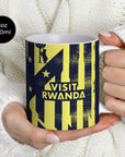 Mug with the Atlético Madrid 2025-26 Prematch football shirt design by RIPA Football